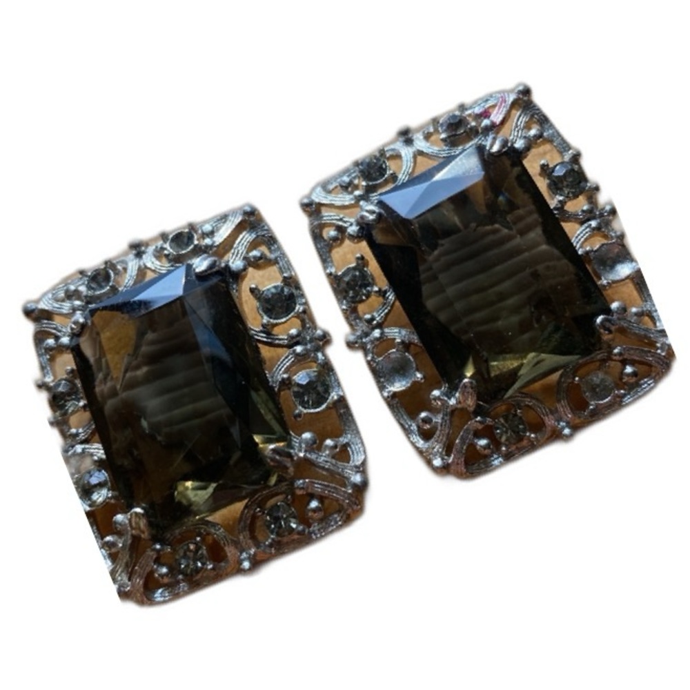 Large Sarah Coventry signed vintage earrings